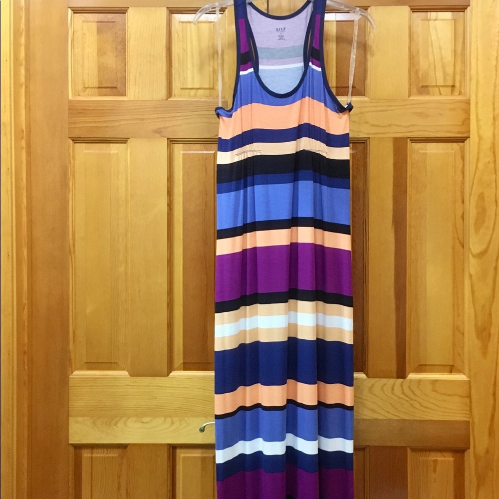 a.n.a. striped maxi dress